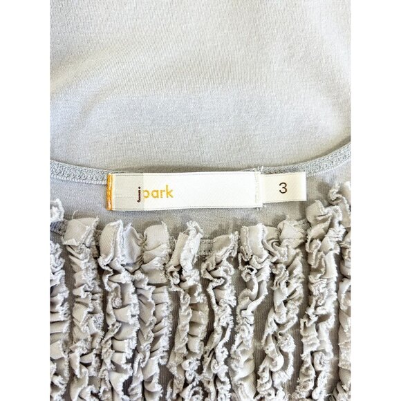 jpark Women's Ruffle Front Tank Top in Gray - Size 3 (S) - Picture 4 of 6